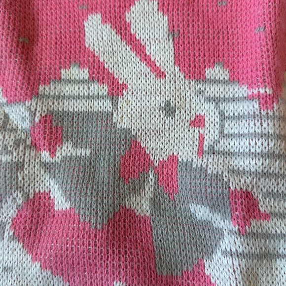 Vintage 90s pink knit bunny sweater - Picture 8 of 8